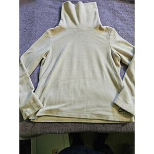 Calvin Klein  Jeans cream sherpa knit cowl‎ neck sweater, size medium